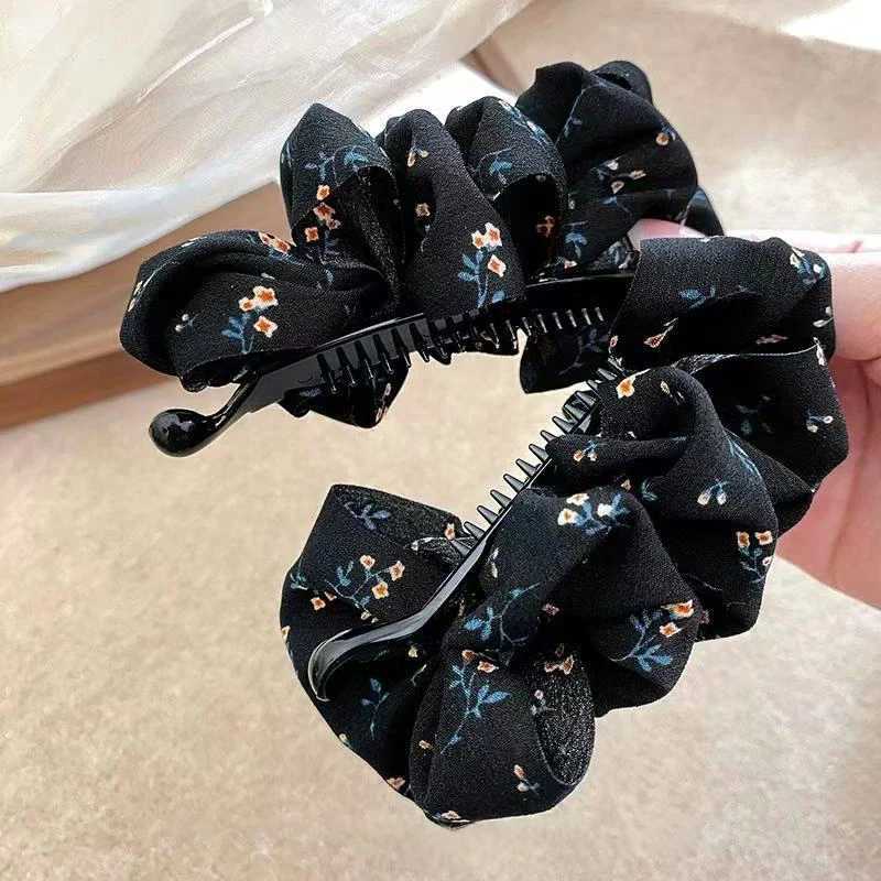 1pc Cloud Small Floral Banana Clip Enhances Hair Volume Womens High-End New Back-of-Head Hair Bun Clip Hair Accessories Z250707