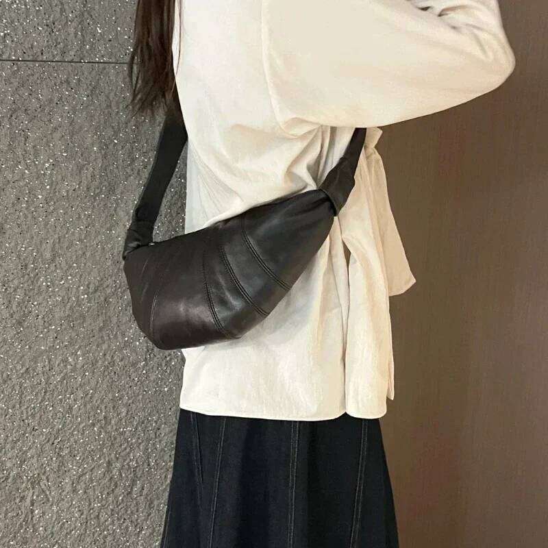 Lamb Croissant Designer Crossbody Shoulder Bag Women's Fashion Multi-Functional Brand 2025 New