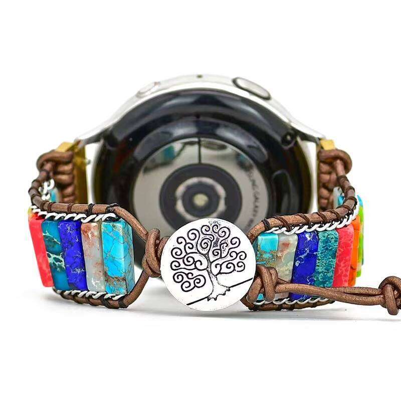 Handmade Bohemian Jasper Strap 20mm 22mm Samsung Galaxy Watch 3 4