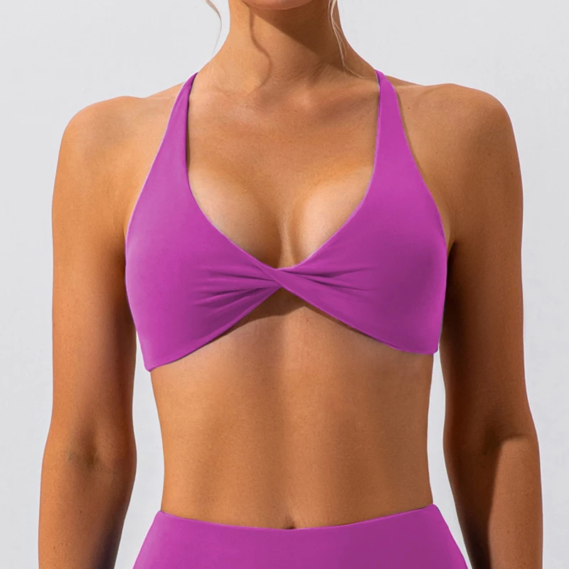 Sexy Gym Top Women Crease Sports Bra Running Back Cross Yoga Bra Breathable Sports Underwear Women Fitness Workout Top Women