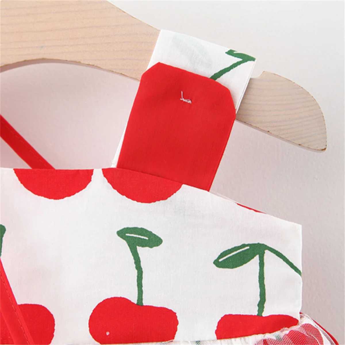 2-piece Summer Baby Girl Mesh Princess Party Birthday Dress and Bag Printed Suspender Sleeveless Fairy Clothes R250707