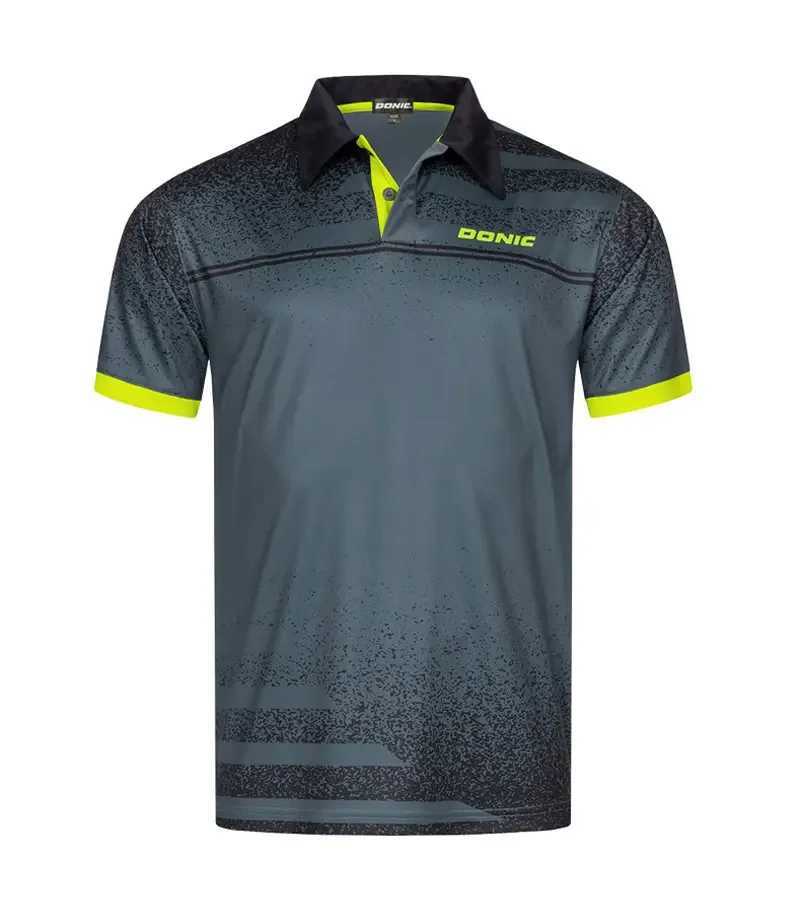DONIC Table Tennis Shirt Mens and Womens Short Sleeved Polo Shirt Summer Table Tennis Pullover Casual Quick Drying Sport Shirt Y250707 Y250707