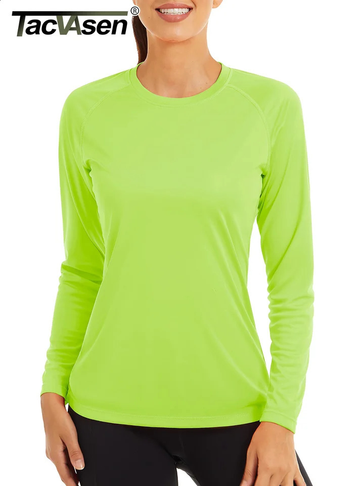 50 Summer Quick Dry T-shirts Womens Performance Sun Block UV Protection T Shirts Long Sleeve Swim Pullover Tops 250703