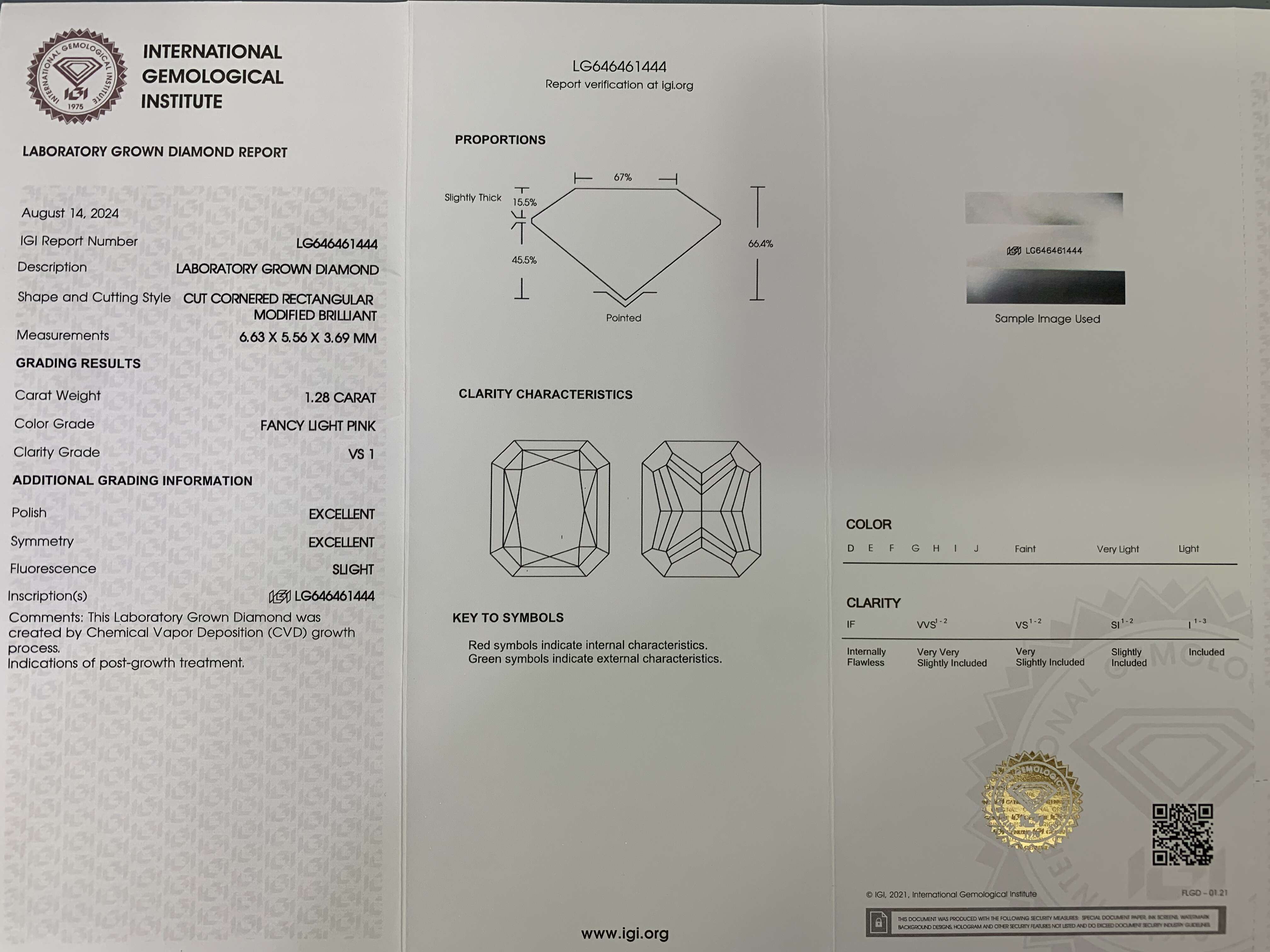 Wholesale 1-10ct Lab Radiant Diamond IGI Certified VVS Clarity Loose Diamonds Jewelry CVD Lab Grown Fancy Light pink Diamond