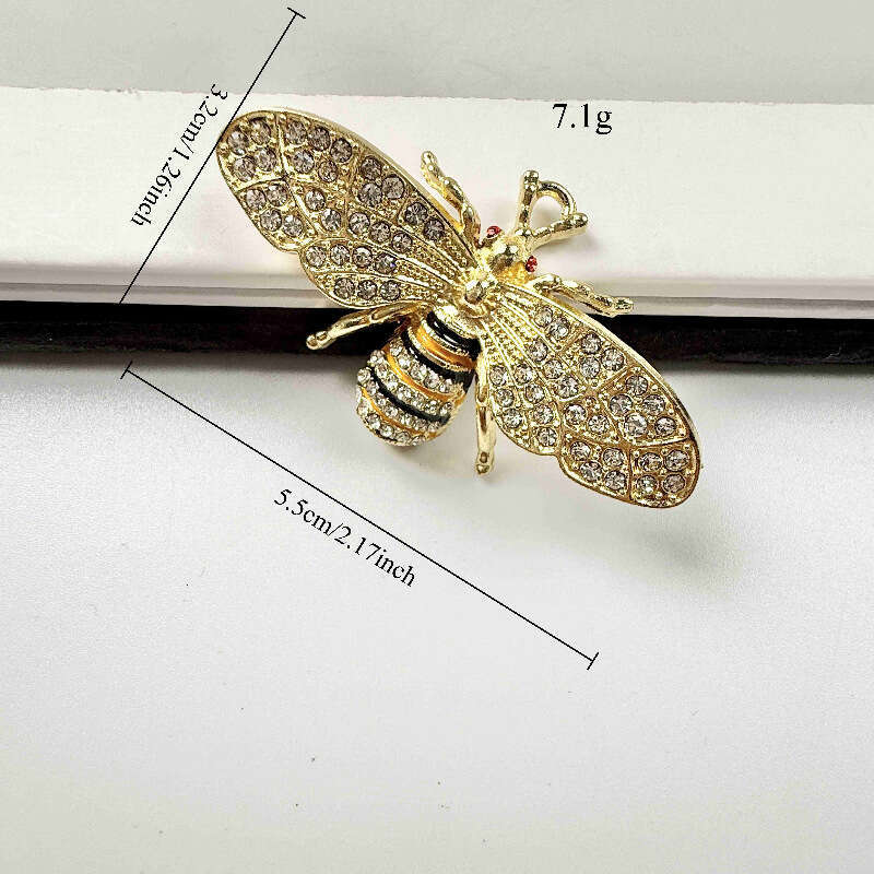 DHcollections Fashion Alloy Inlaid Dia Bee Keychain Bag Accessories Car Key DIY Jewelry Pendant
