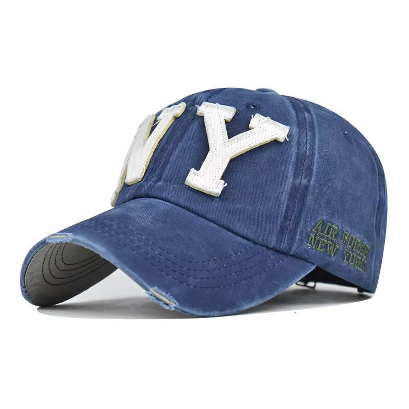 New Summer Mens Baseball for Women Cap Washed Cotton Soft Top Snapback Hat Big Letters NY Embroidery Casquette Unisex ddmythur