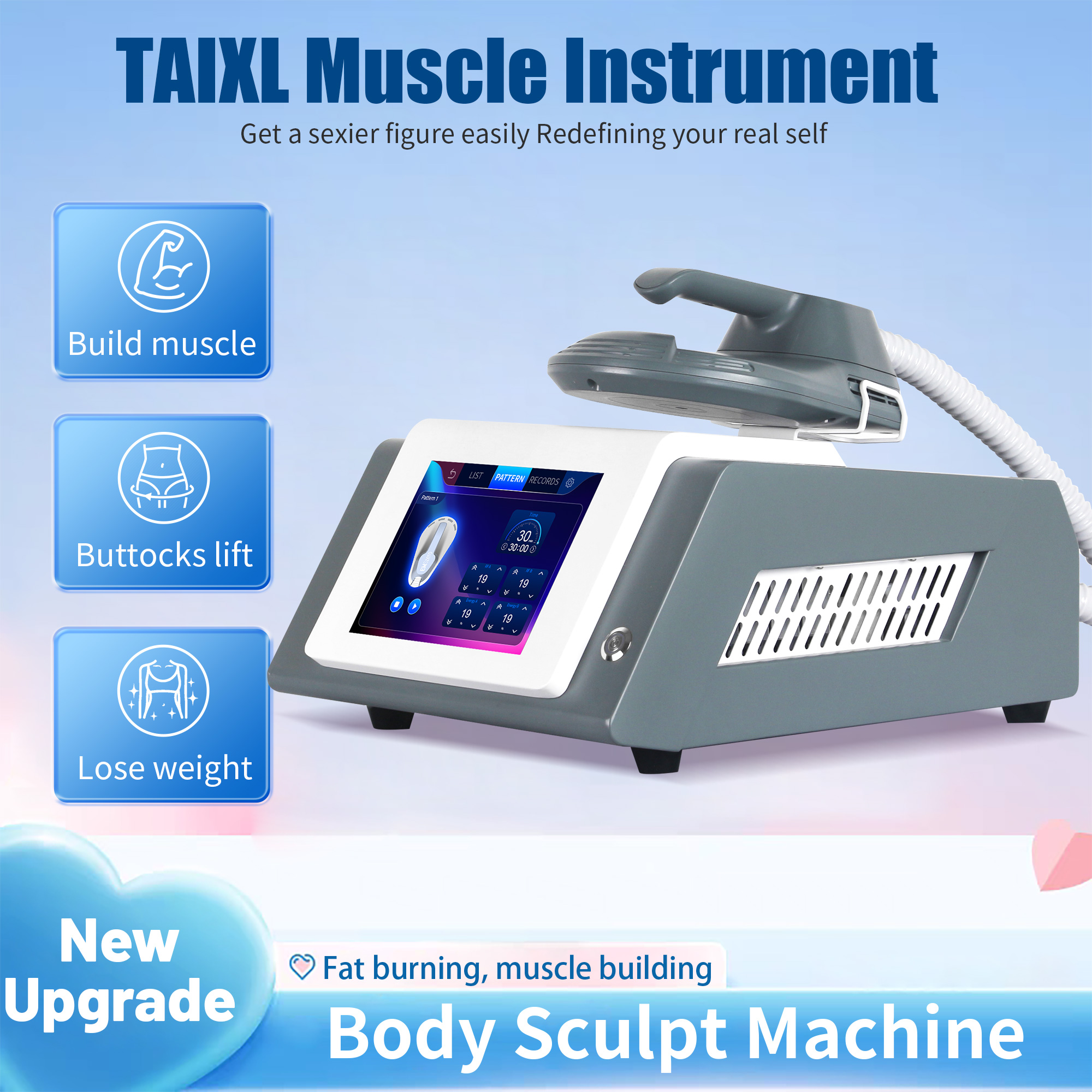 EMS New Sculpt Machine RF Body Sculpting Weight Loss Massager Electromagnetic Fat Slimming Stimulation Device