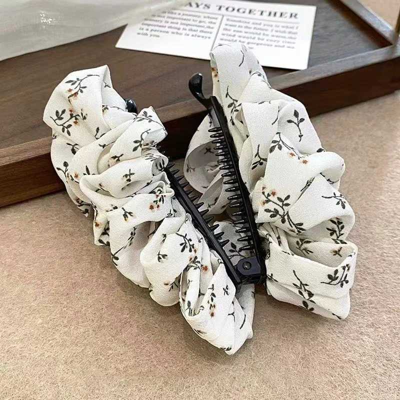 1pc Cloud Small Floral Banana Clip Enhances Hair Volume Womens High-End New Back-of-Head Hair Bun Clip Hair Accessories Z250707