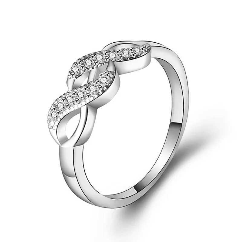 New Infinity Ring 925 Sterling Silver Eternity Ring Charms Best Friend Gift Endless Love Symbol Silver Rings for Women Jewelry XJ250707