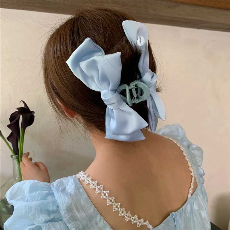 Solid Color Double Side For Women Girl Elegant Ponytail Braid Claw Clip Sweet Shark Crab Party Hair Accessories Trendy Y250707