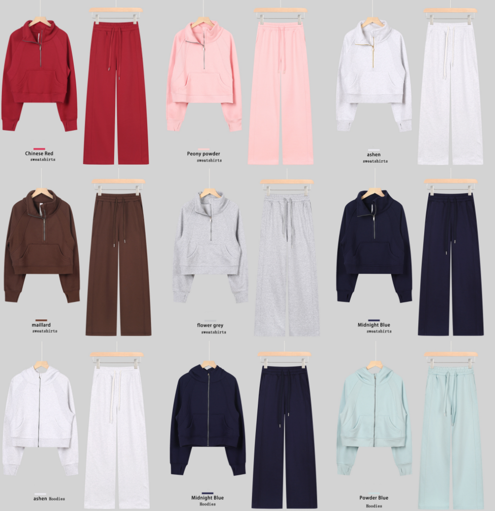 Hoodies Sweatshirts Hooded Jogger Pants 2 Piece Oversized Half-Zip Hoodie Lightweight Lounge Wear Warm Well-fitting Streetwear Gym Yoga Matching Set Tracksuit