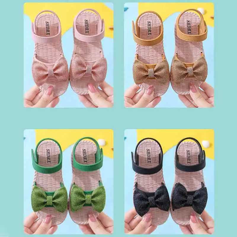 Girls Sandals Summer New Arrival Korean Style Big Kids Casual Flat Soft Sole Princess Shoes Versatile Little Girls Beach Sandals R250707