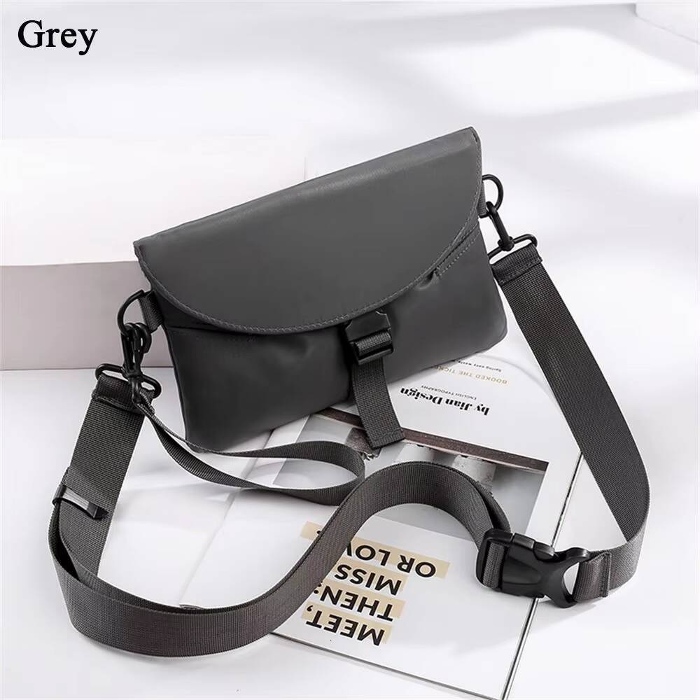 Men Nylon Chest Pack Cellphone Pouch Outdoor Sports Cross-body Casual Running Cycling Sling Bag ddmynov