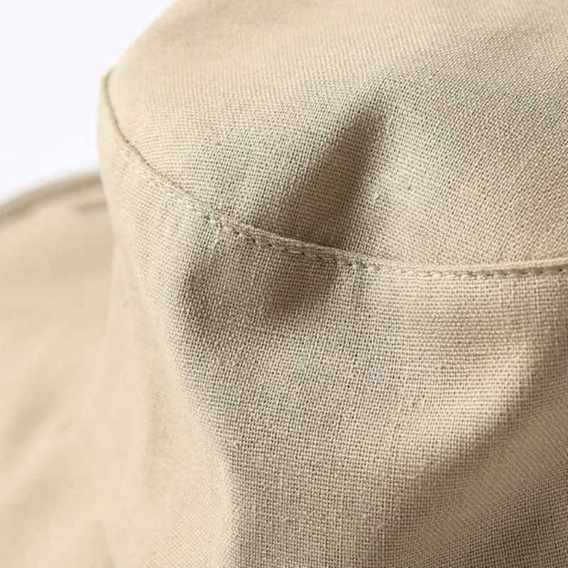 Summer Spring Japan Tie Bucket Hat Women Korean Big Brim Fisherman Hat Foldable Sunscreen Chic Cotton Linen Beach Sun Hat Y250707