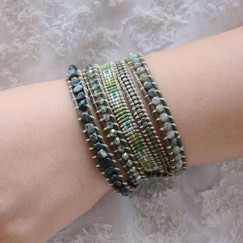 Natural Stone Miyuki Bead Handmade Classic Bohemian Multi-layer Packaging Bracelet