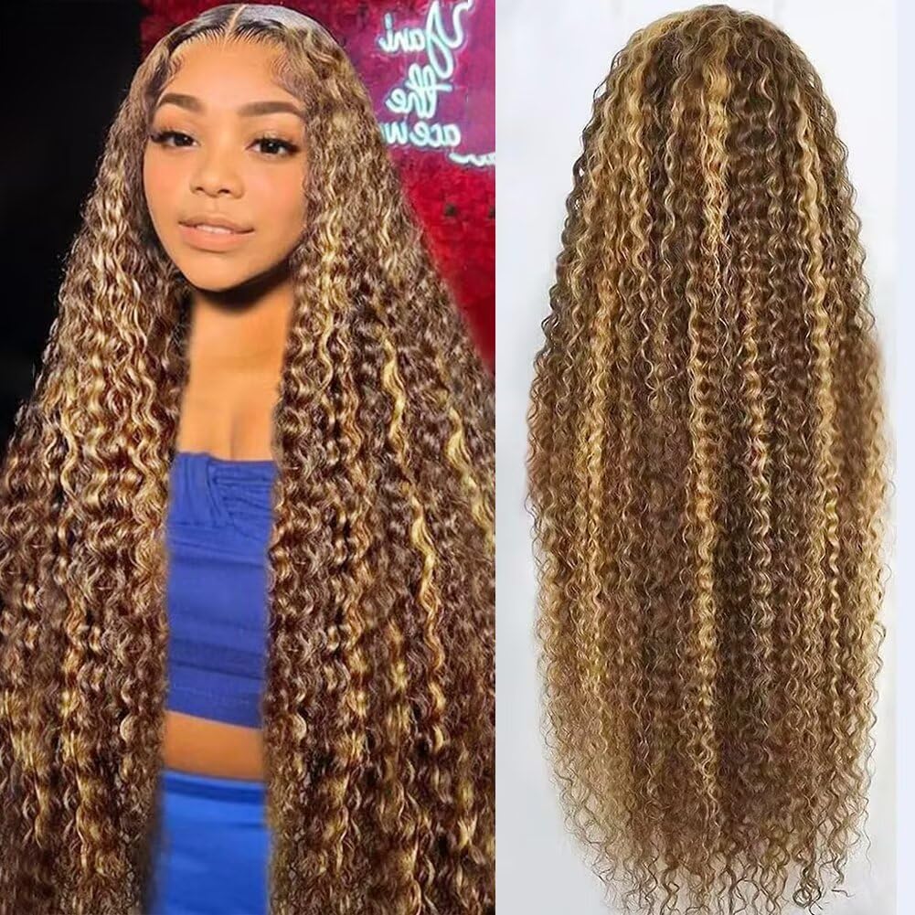 Trendy Women's Textured Wig with Blonde Curly Hair
