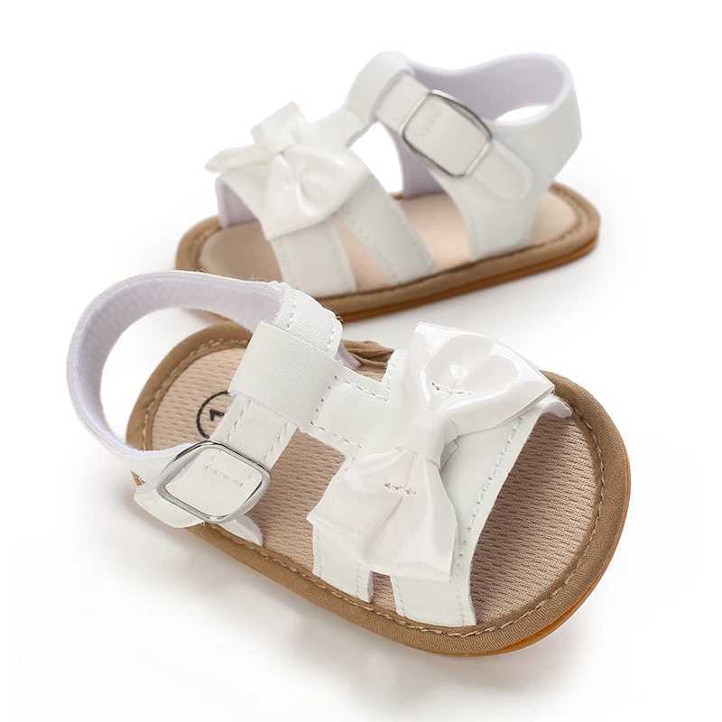 18-018M Baby Cute Open-toed Bow Summer Sandals Princess Casual Soft Rubber Bottom Non-slip Sandals R250707