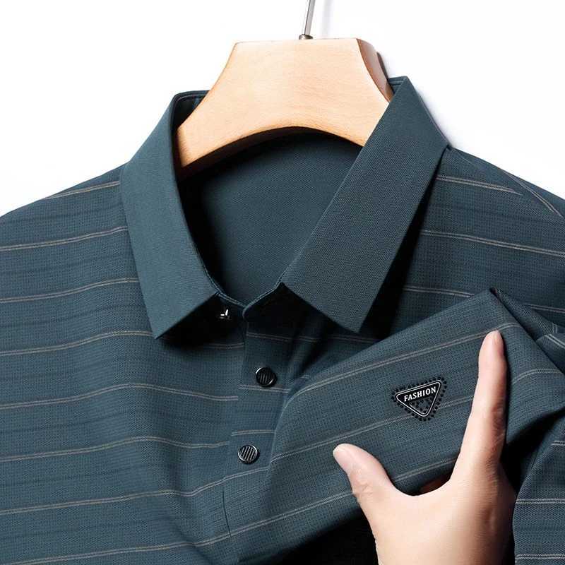 Mens Badge Casual Fashion Short Sleeved Polo Shirt Summer Comfortable Top Y250707 Y250707