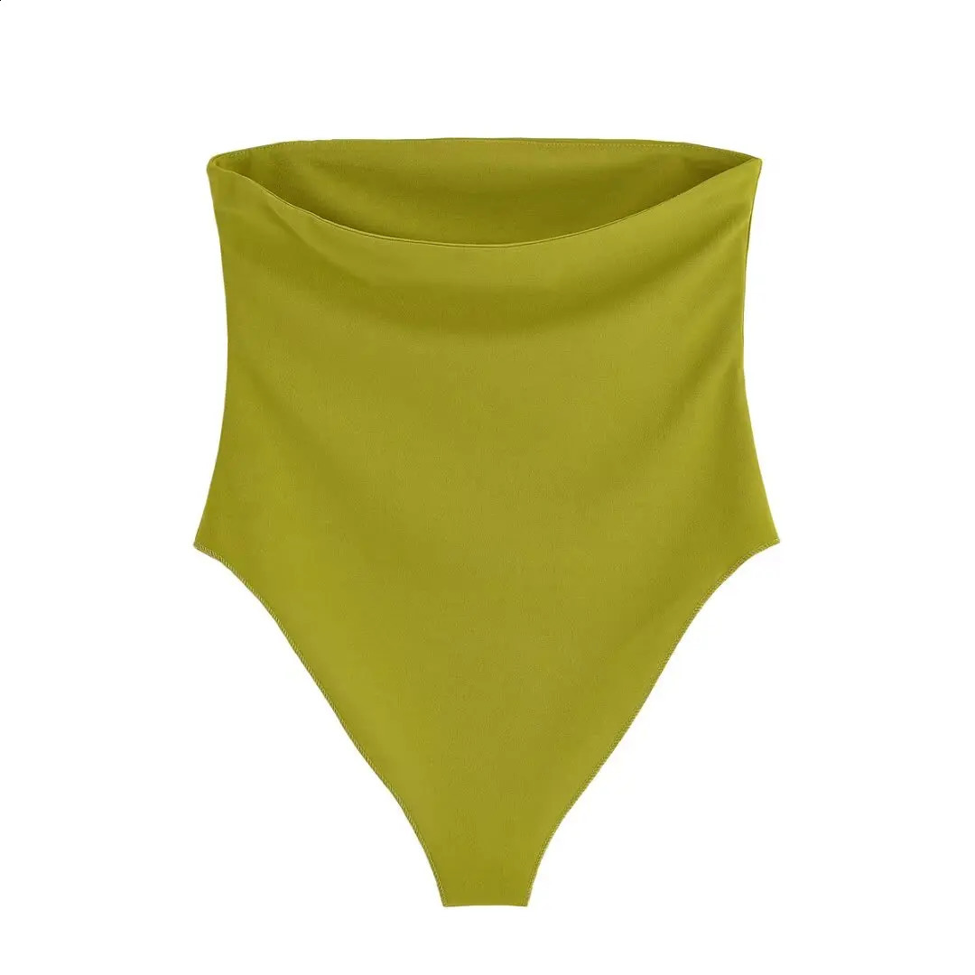 Summer Products Womens Clothing Solid Color Temperament Slim Elastic Wrap Chest Jumpsuit 5584185 250707