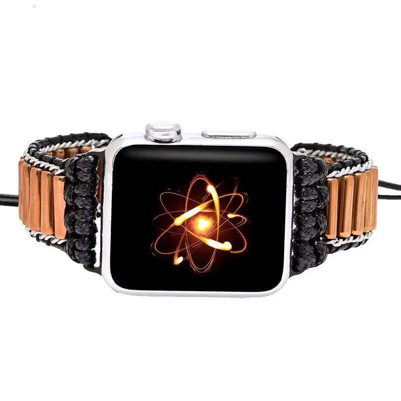 Handmade Women's Cylindrical Copper Tube Chain Watch Strap Bracelet