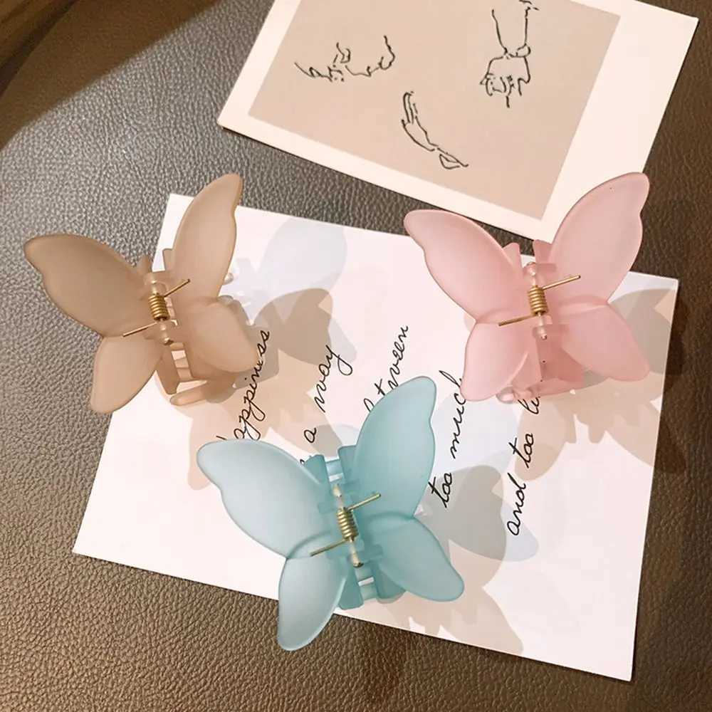 Mini Butterfly Hairpin Barrettes Colorful Hair Claw Women Girls Hair Claw Clips Crab Hairpins Headband Hair Styling Accessories Y250707