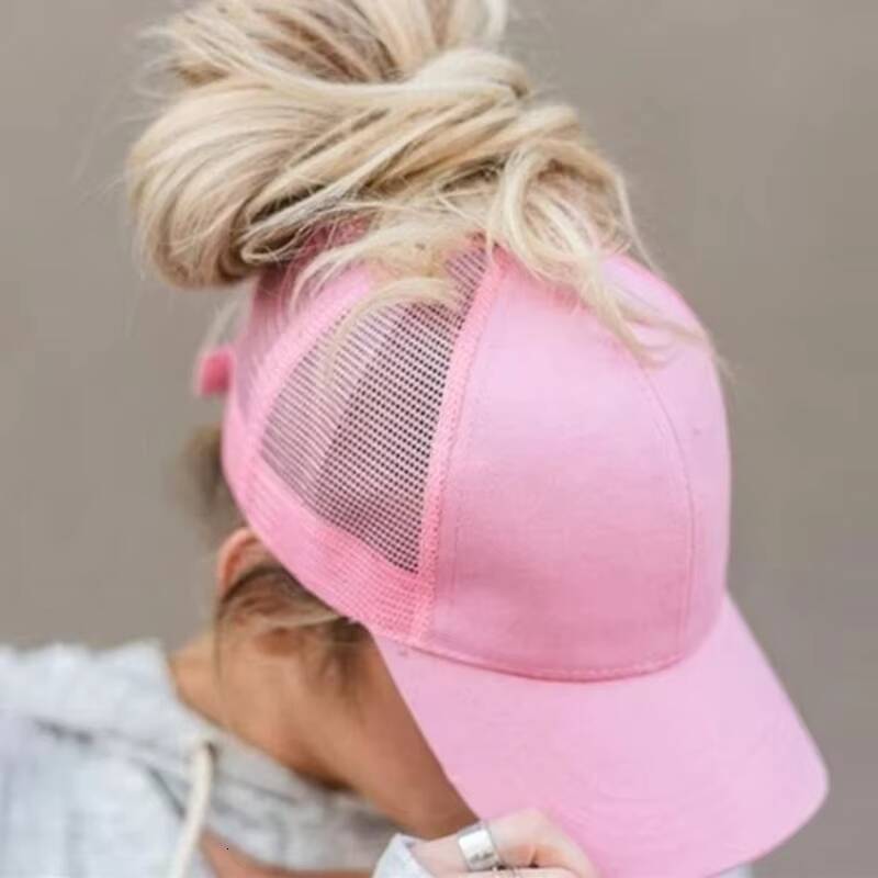 2024 New Ponytail Baseball For Summer Womens Adjustable Black Hat Messy Cap Cotton Girl Snapback Mesh Caps Casual ddmythur