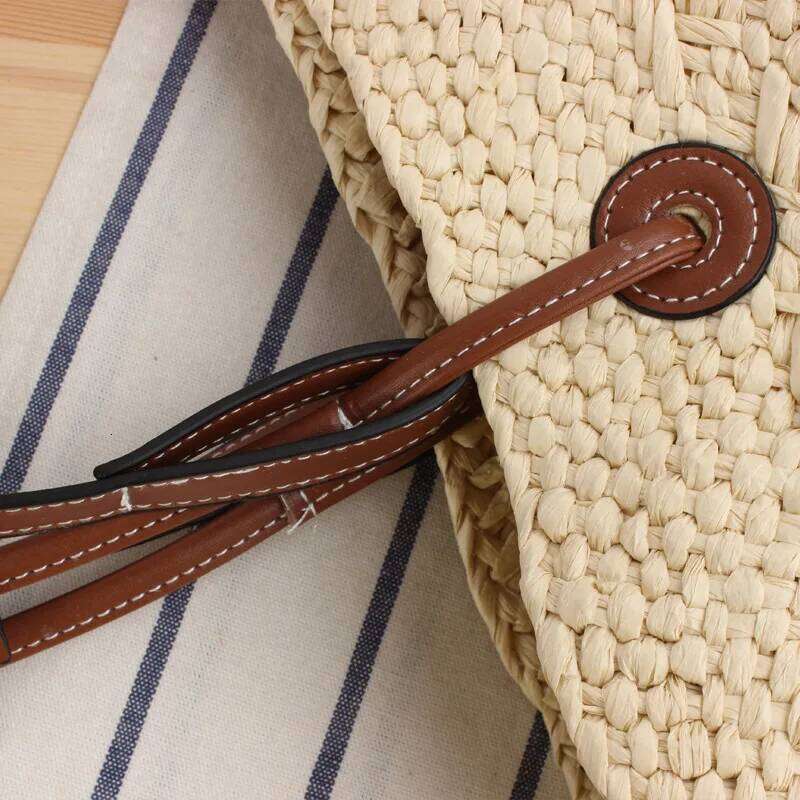 New Large Capacity Women's Shoulder Designer Fashion Female Handbag Summer Straw Beach Bag Bohemia Shopper Purse