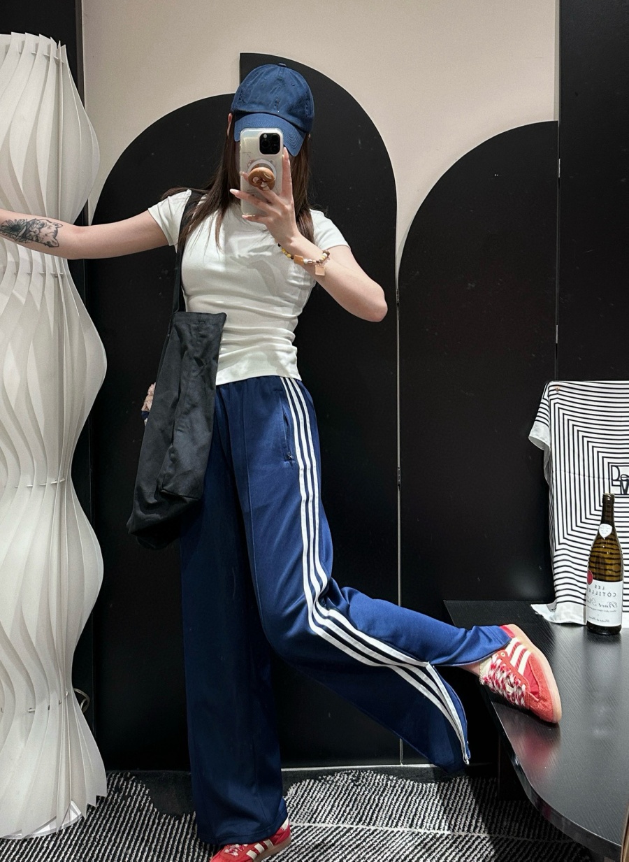 2025 Autumn New Women's FIREBIRD Retro Classic Striped High Waist Sports Wide Leg Trousers Woman Loose Track Pants IL3817 Z260314