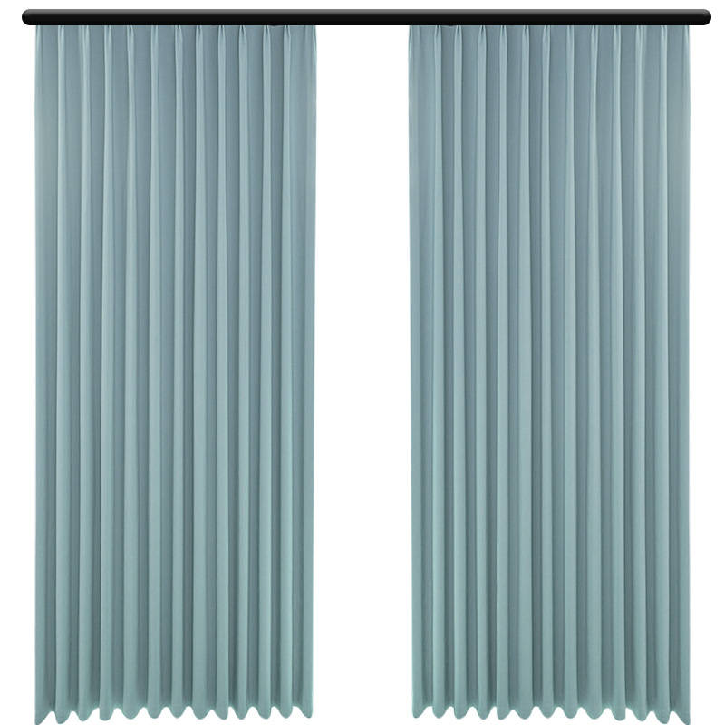 YL-36618 new chenille herringbone curtains high temperature setting modern simple finished product living room bedroom blackout curtain