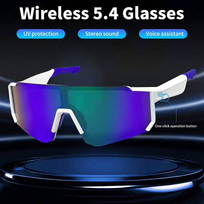 Smart glasses with built-in microphone and speaker, smart wireless headphones for both men and women, sunglasses, Student glasses Cycling glasses, out
