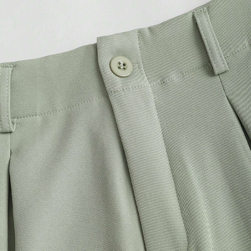 Women's Polyester Casual Elegant Straight-Leg Pants Small Batch B5