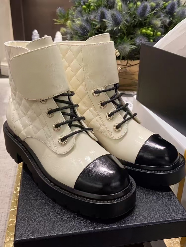 Shoes&sandals Boots Paris Autumn Winter Leather Martin Women's Cc Ankle Boots, Motorcycle Luxury High Welly