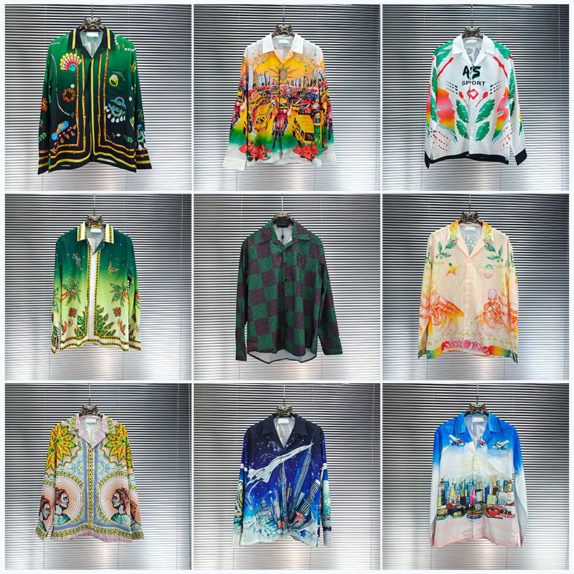 Casas Blanca Hoodie Designer Print Loose Men And Women Button Up Casablancaly Short Sleeve Shirt Man Tops Cotton High womens clothes outdoor breathable shirts luxur