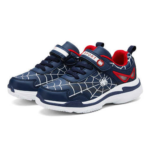 Brand Kids Trendy Spider Sneakers Boys Lightweight Sport Footwear Outdoor Breathable Tennis Shoes Non-slip Running Shoes W250207