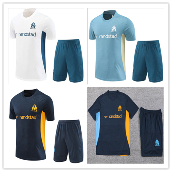 2024 2025 2026 MarseillA Soccer trascksuit PAYET GUENDOUZI KAMARA soccer jerseys Short sleeves vest tracksuit maillot de foot football