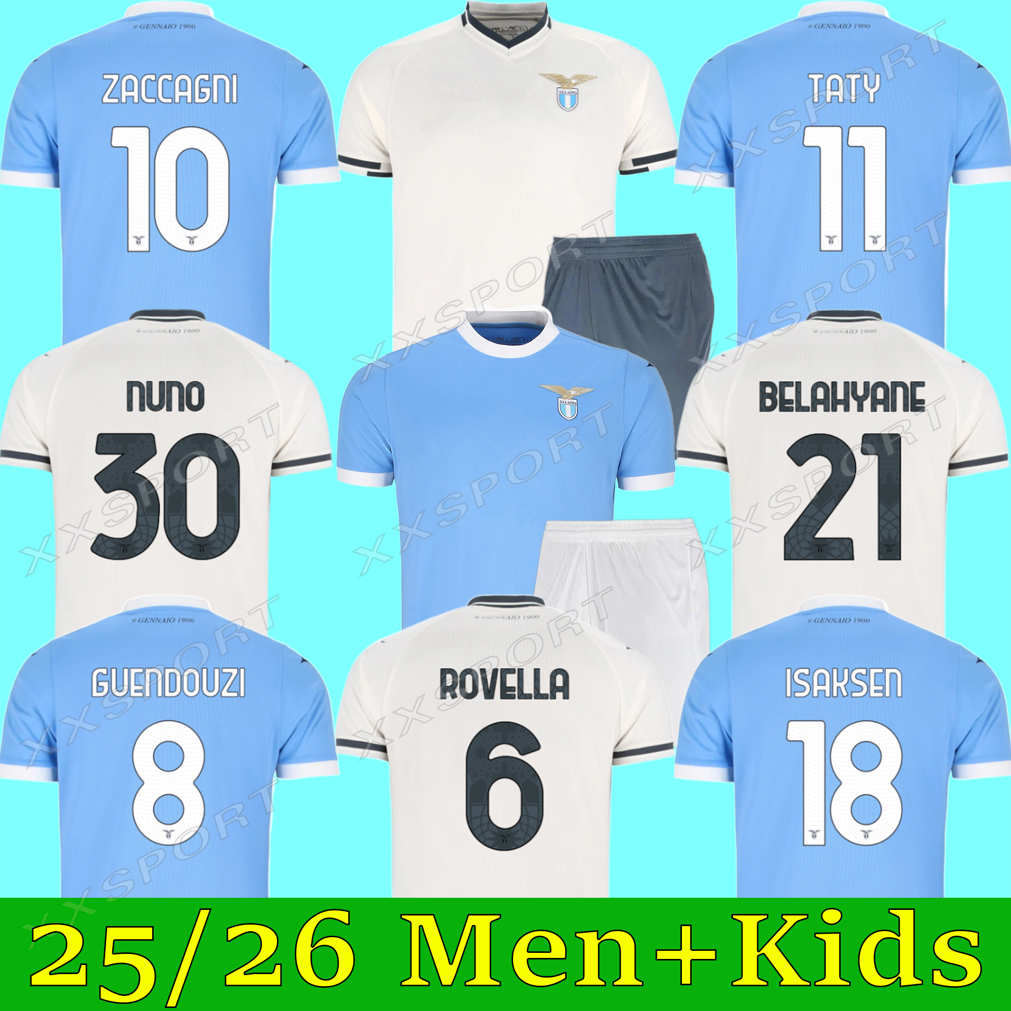 25 26 SS Lazio Soccer Jerseys IMMOBILE 2025 2026 ZACCAGNI PEDRO LSAKSEN TAVARES CASTELLANOS ZACCAGNI ROMAGNOLI G#1UENDOUZI ROVELLA Football Shirt