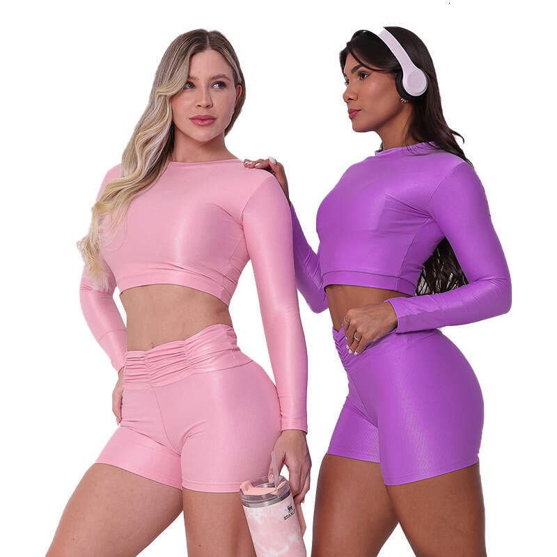 Style Spring Sexy Hot Girl Tight Top High Waist Sports Set B5