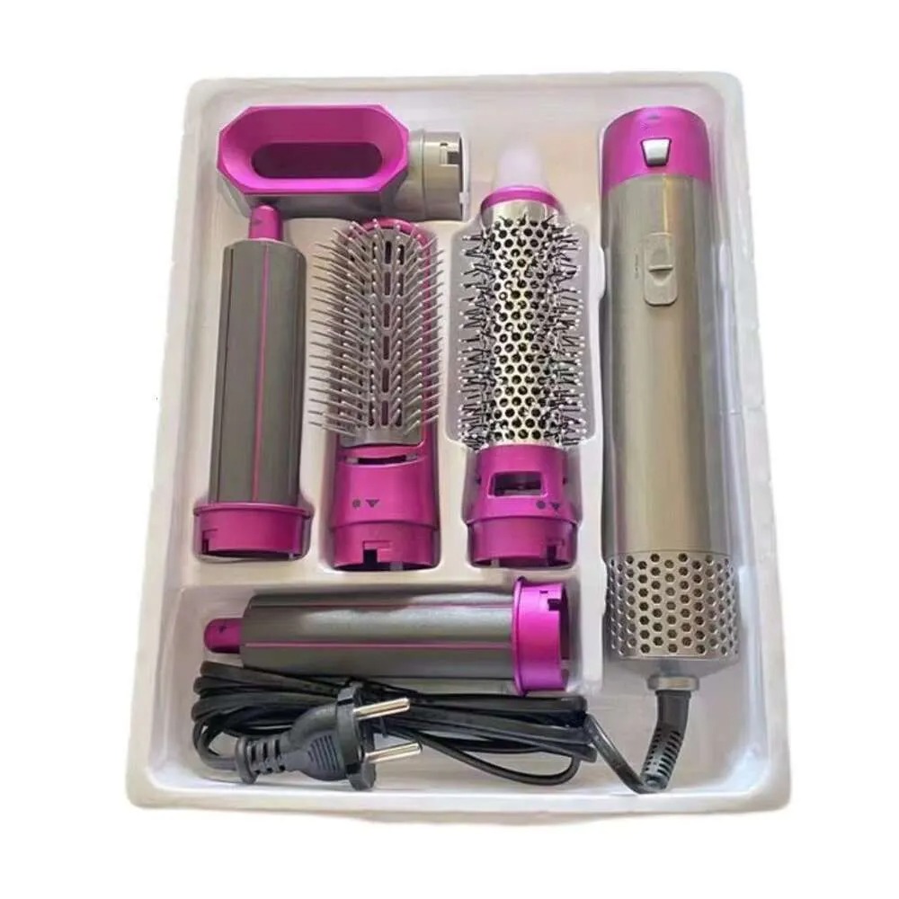 Multifunctional 6 in1 Curling iron High-Speed Negative Ionic Fast Drying Multi Hair Styler Professional Blow Dryer Brush for Curg Styg free