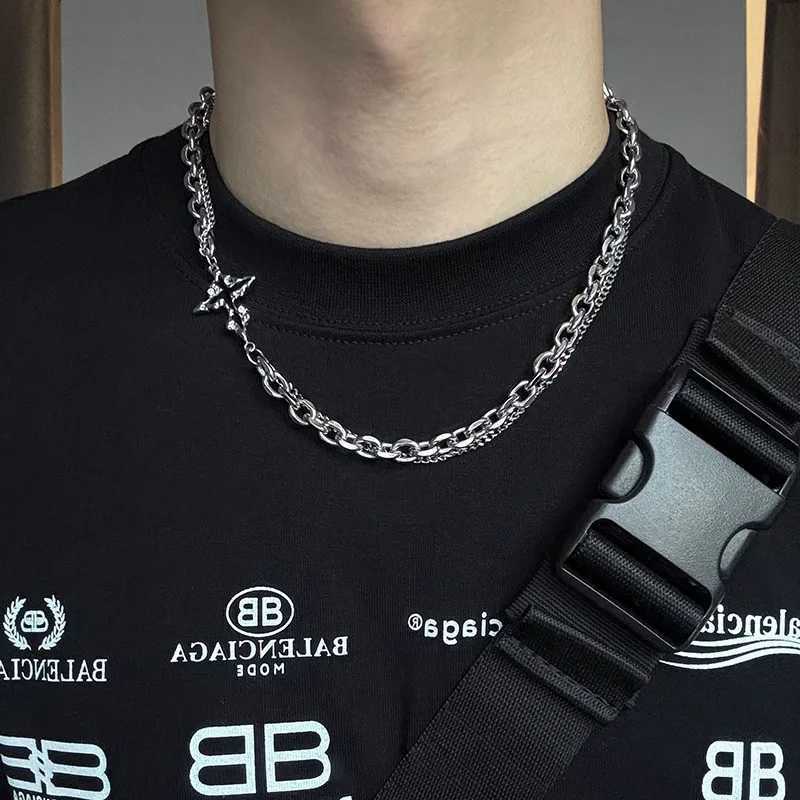 Hot Sales Dark Cross Necklace Men Fashion Punk Style Titanium Steel Non-Fading Womens High-end Bracelet Jewelry Set Accessories W250728