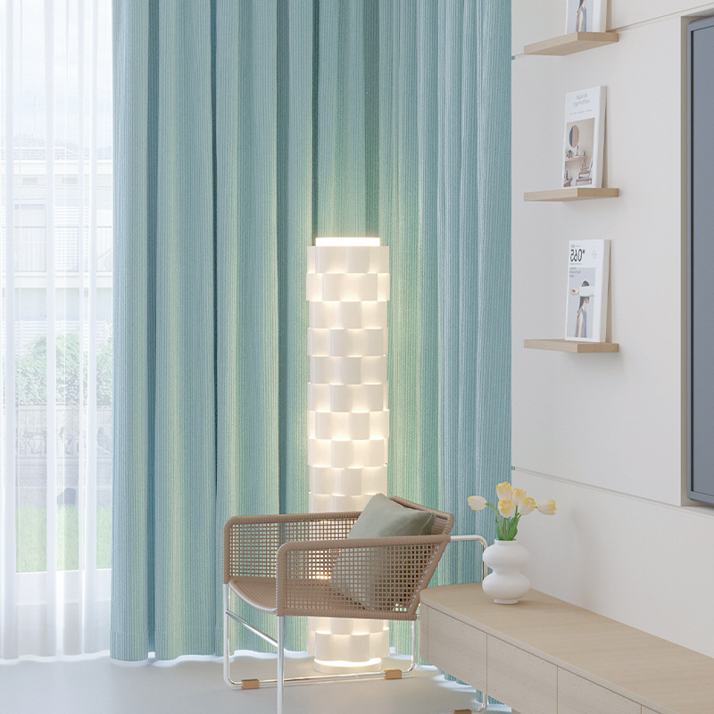 YL-36523 Spring and summer new chenille thick curtain full light-proof balcony bedroom living room high-end modern simple small fresh