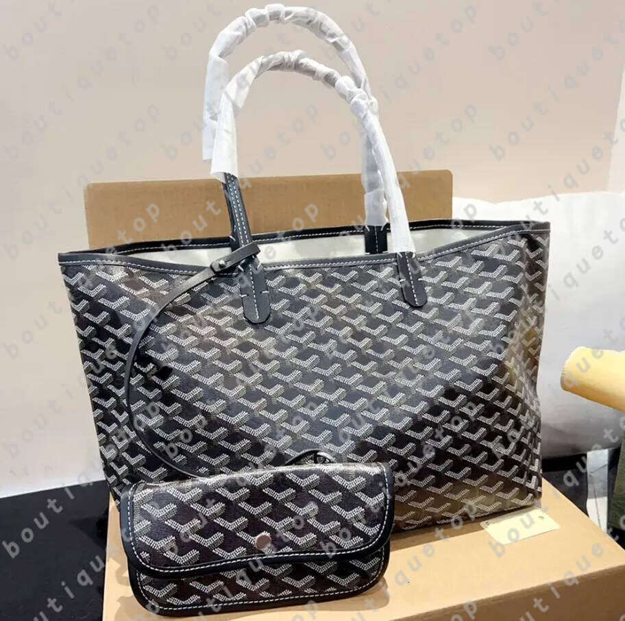 Designer bag mini double-sided dual-use calf leather tote goyatds bag shopping bag single shoulder handbag mini women's green version beach yard bag pink bag 18b