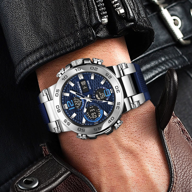 LIGE Luxury LED Display Men Wristwatches Luminous Sport Man Watch Waterproof Military Quartz Male Clock Quartz electronic dual display watch Local war