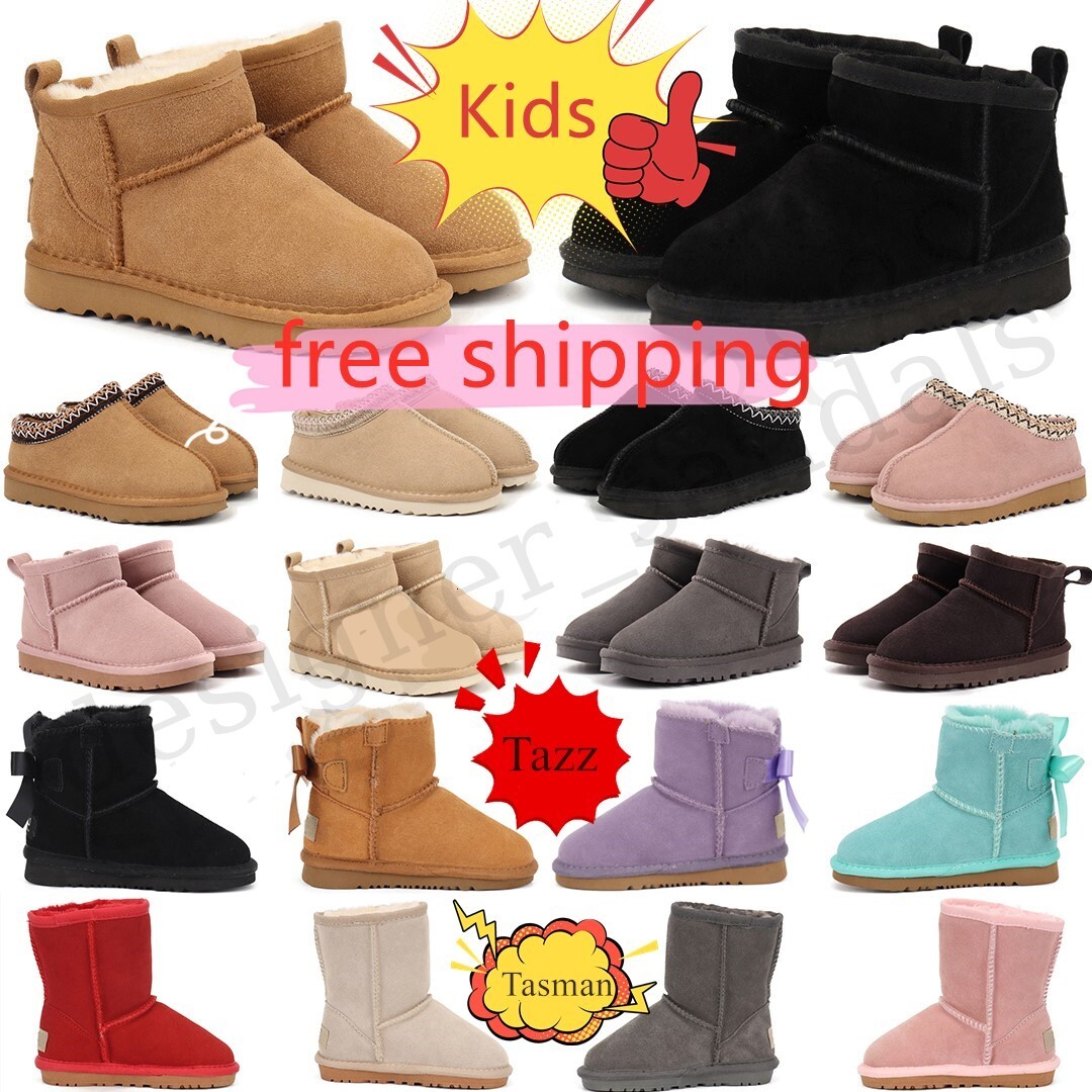 2025 Kids Tasman Boots Slippers Toddler Baby Australia Boots Booties Mini Girls Shoe Children Baby Kid Youth Designer Snow Boot Classic Infants
