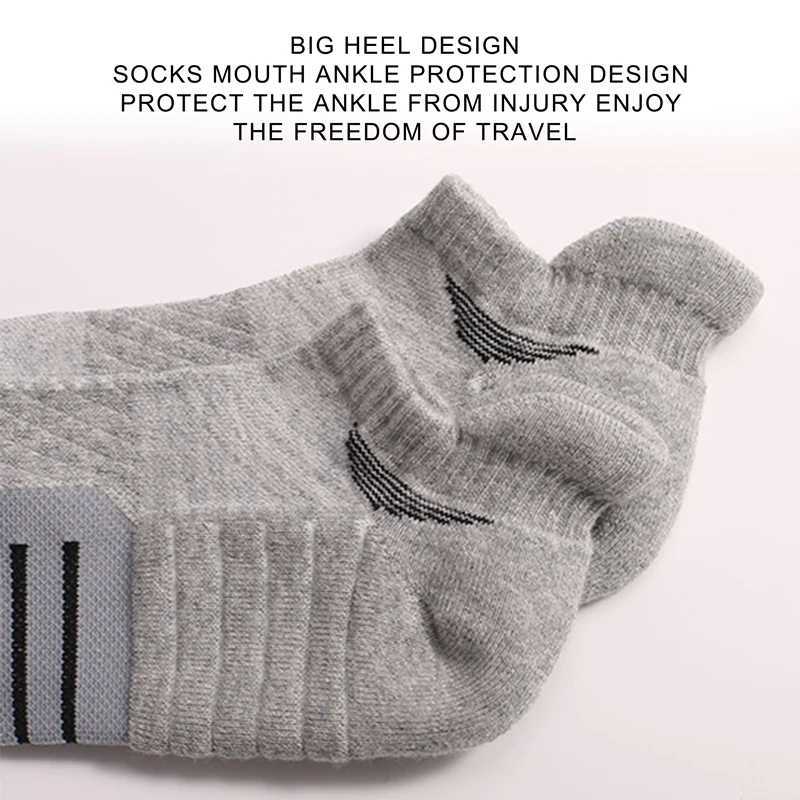 3 Pairs Mens XL Running Socks Thick Wear-Resistant Absorbent Deodorant Outdoor Hiking Sports Ankle Socks W250709