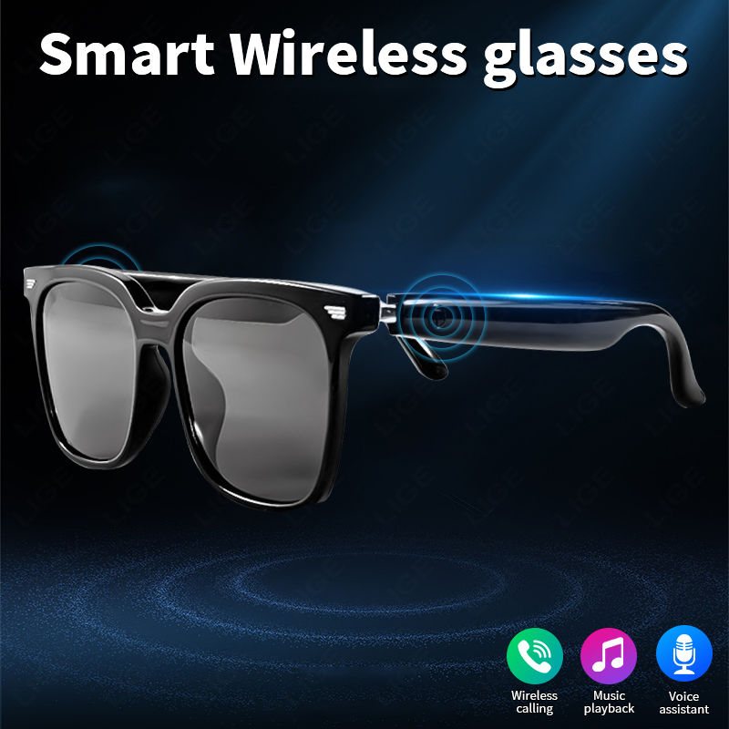 Polarized Bluetooth sunglasses, suitable for both men and women, sports smart glasses, built-in microphone and open music speaker,