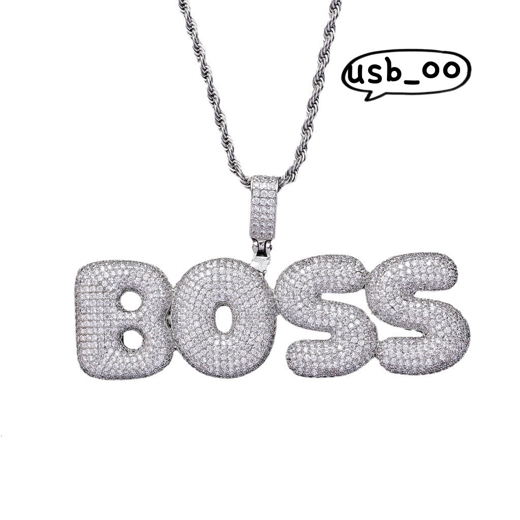 Pendant Pendant Letter Custom Hiphop Jewelry Hip Hop 925 Sterling Silver VVS Moissanite Diamond Number Name Initial Pendant