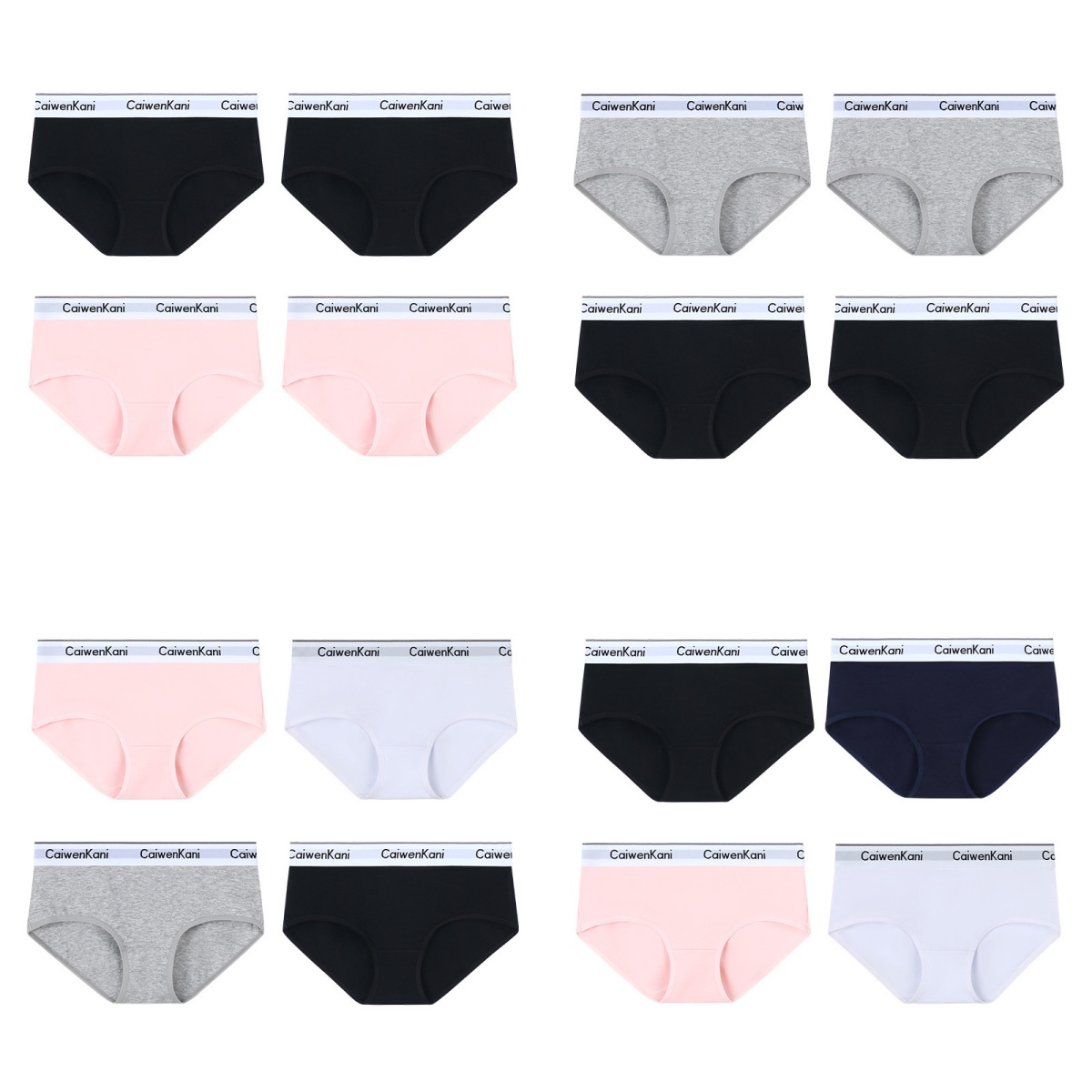 Women's Panties Women Cotton Solid Color Sexy Low Rise Briefs Female Letter Waist Woman's Underpants Intimates Lingerie