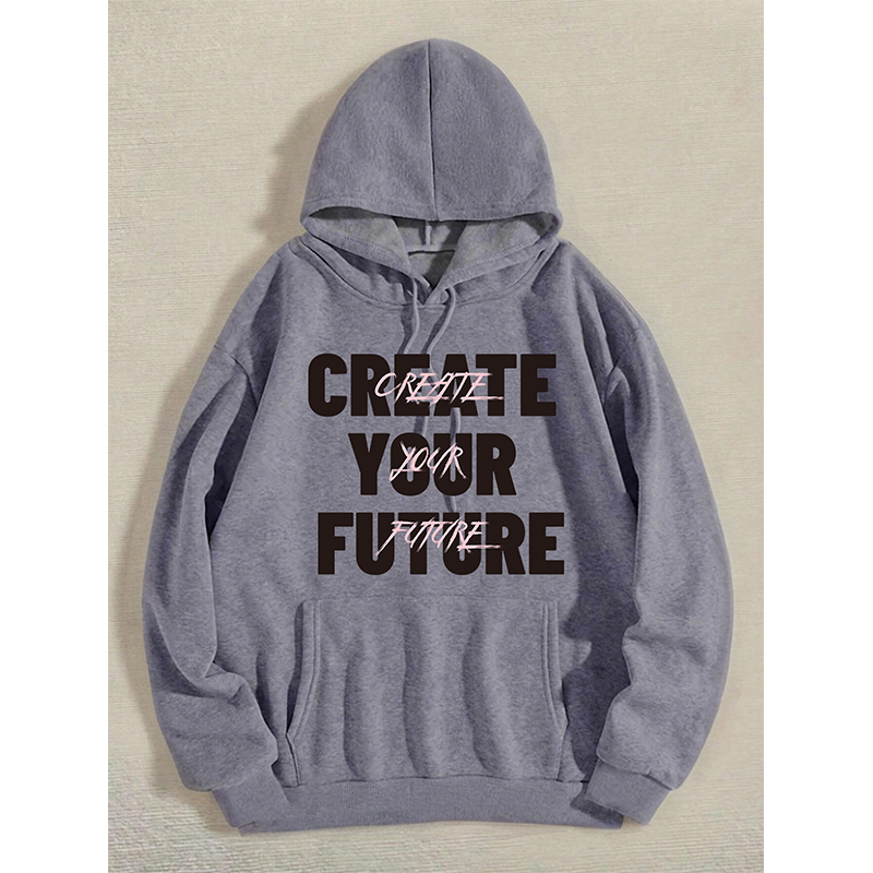 Women's Hoodies Pure cotton sweater women's spring and autumn 2025 new American letters cute pattern women's fashion high street casual