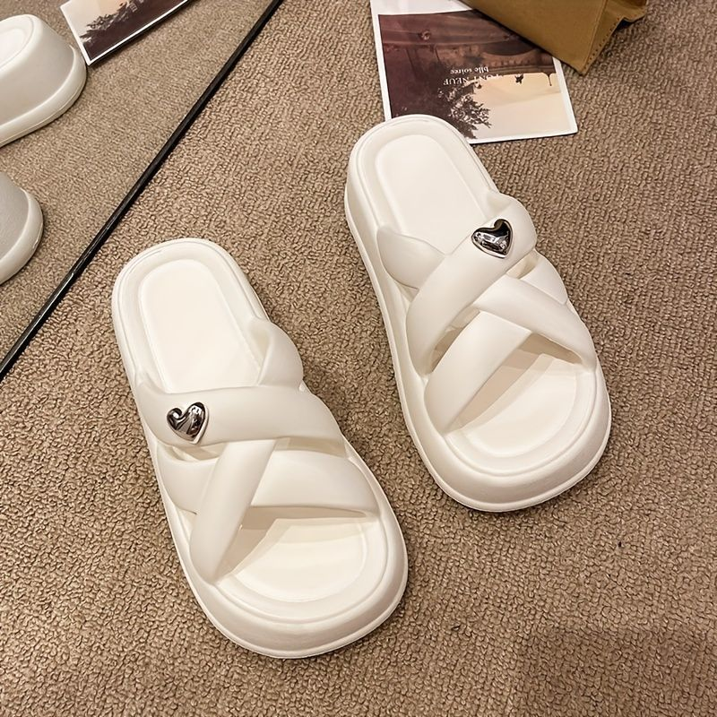 Sandals 2025 Chunky Women's Thick Bottom Wedge Heels Slides 8CM High Platform Casual Beach Flip Flops Woman