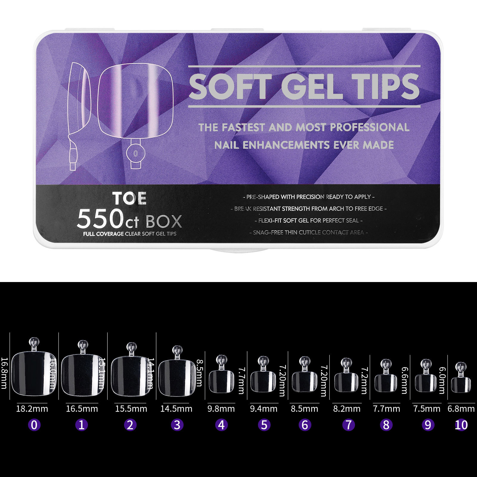False Nails No Trace Frosted Porcelain White Box Manicure Piece Ultra-thin Long Water Drop Almond Free Engraving and Grinding Fake Nails 500pcs/box